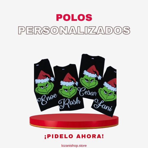 🎄 POLOS PERSONALIZADOS NAVIDEÑOS – CREA TU PROPIO ESTILO 🎁